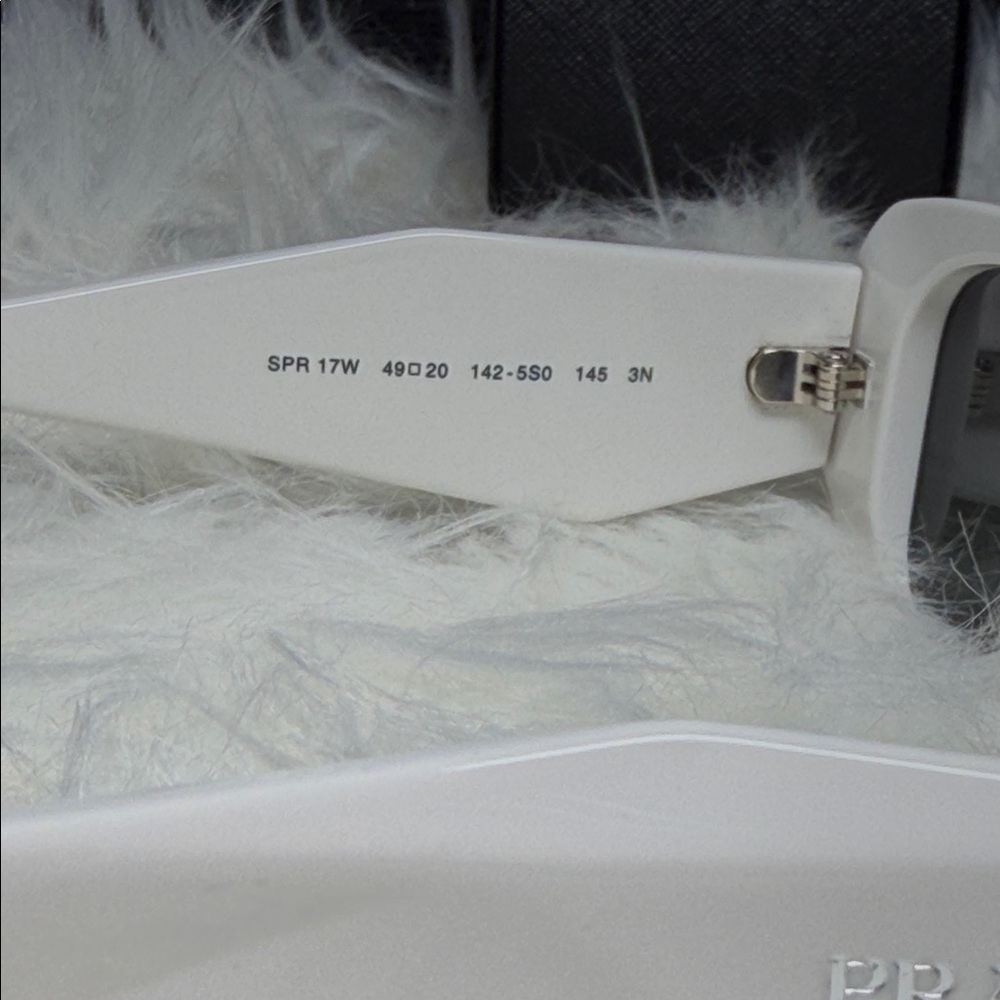 Prada Ivory Sunglasses with Black Lenses - Picture 3 of 6